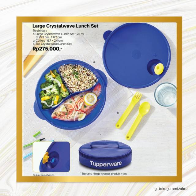 Large crystalwave lunch set