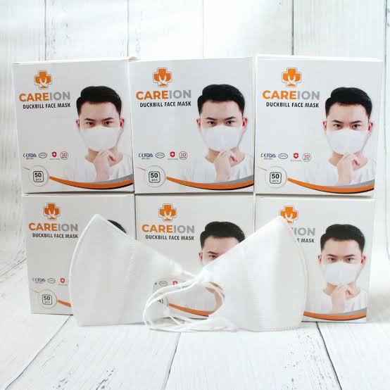 Masker Duckbill isi 50 Murah Grosir Masker Putih Hitam Warna Cewe Cowo