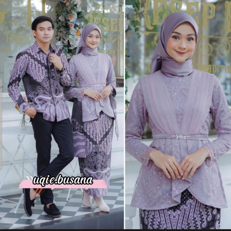 Couple Kebaya Modern Kebaya Wisuda Lamaran Baju Tunangan Brukat Baju Couple Kondangan Terbaru 2022