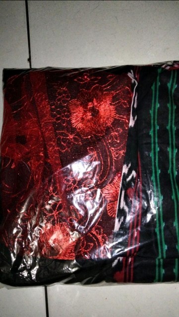 Dress Natasha Tile Etnik Batik Wanita Modern Bahan Katun Mix Brukat Dress Batik Pekalongan Kekinian