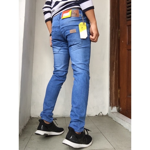 Celana Jeans Polos Pria Celana Kerja Jumbo 33-38 Termurah Original Distro Strech Import Terbaru Bisa Cod