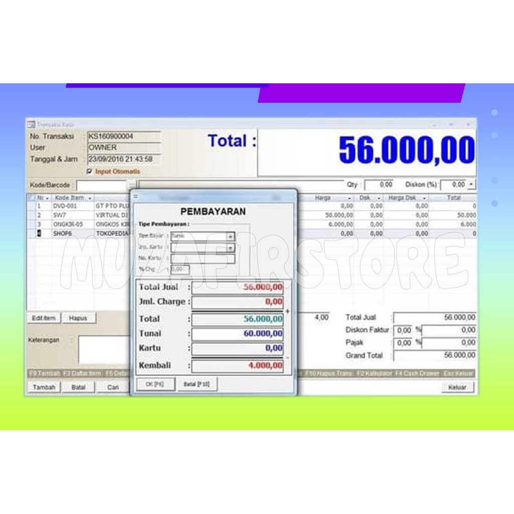 SOFTWARE KASIR MURAH / APLIKASI KASIR MINIMARKET TERLARIS