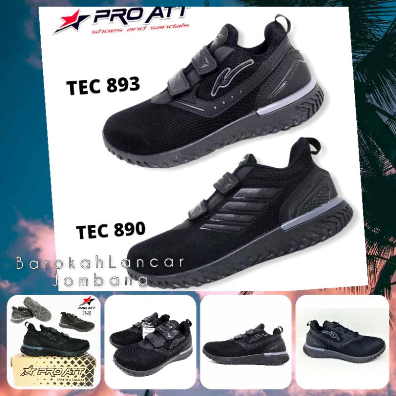 Sepatu sekolah hitam PRO ATT TEC / PRO ATT MR 850 / PRO ATT PMS /PRO ATT MG 35-38