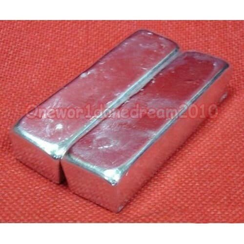 High Purity 99.995% Pure Indium In Block Plate Ingot 1kg .