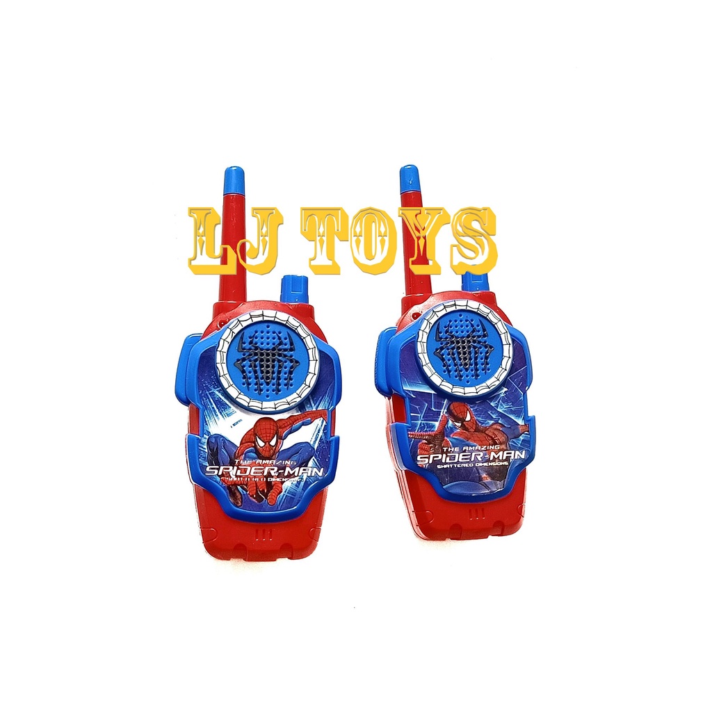 Mainan Walkie Talkie Spiderman / Frozen Mainan HT Anak Karakter 2 Pcs - 95953