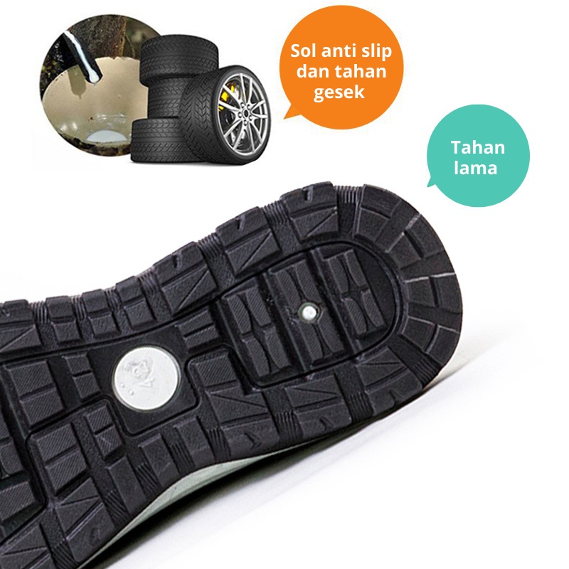 Highland Sepatu Sneakers Pria Fashion Sepatu Kerja Kuliah Sepatu Slip On MR135