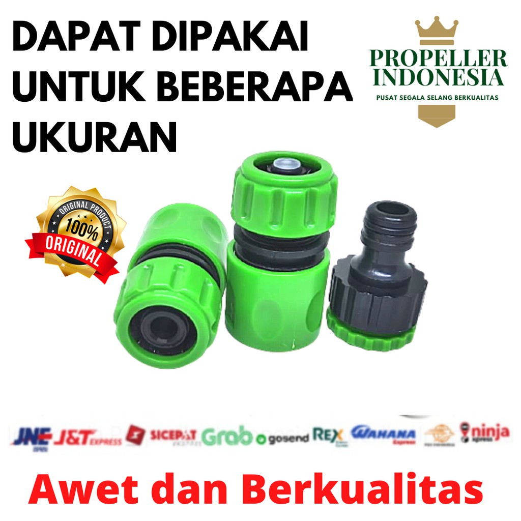 Sambungan Selang Air Paket Quick Connector 1/2&quot; dan 5/8&quot;