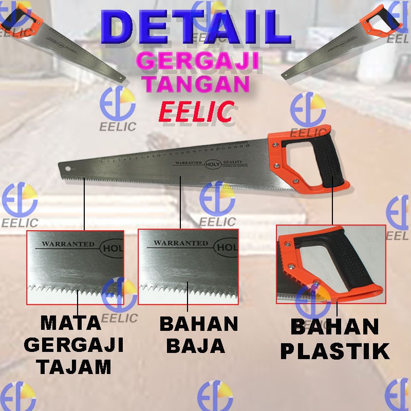 EELIC GET-18IP -OR Gergaji Tangan 18 Inch Untuk Potong Kayu Besi Pipa