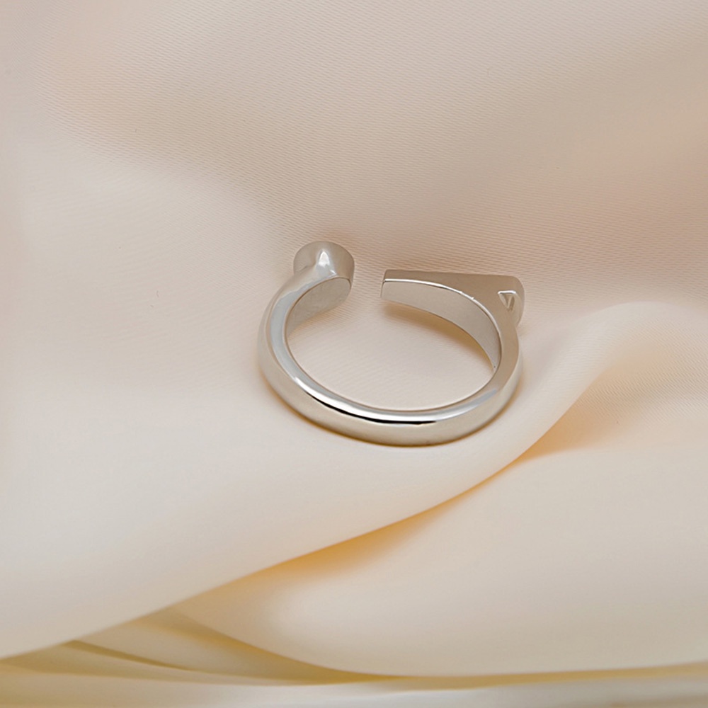 Cincin Model Terbuka Bahan Metal Warna Goldsilver Desain Geometri Adjustable Untuk Wanita