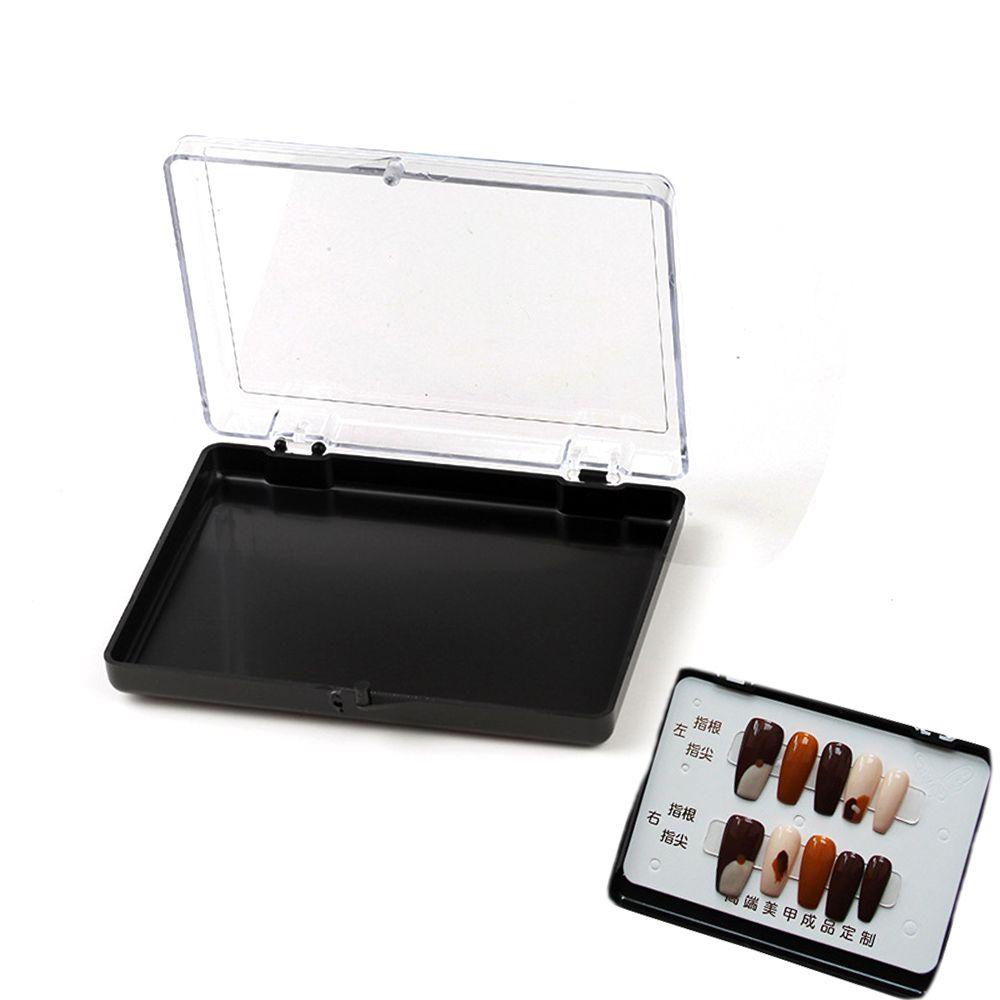 Mxbeauty Kotak Penyimpanan Kuku Profesional High-end 1 Pcs Manicure Sheet Storage Box Kotak Hadiah Papan Koleksi Kuku Palsu Jewelry Case Tray Case Transparan Square Flip Box