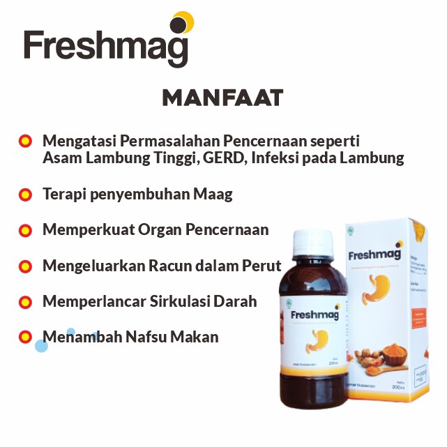 Freshmag Madu - Atasi Sakit Maag Mual Asam Lambung Nyeri Ulu Hati Normalkan Masalah Pencernaan Gerd Gastric Acid Perut Freshmah Fresmah Fresmag FresMak Ekstrak Kunyit Kurkumin Madu Asli Herbal Promag Mylanta Milanta