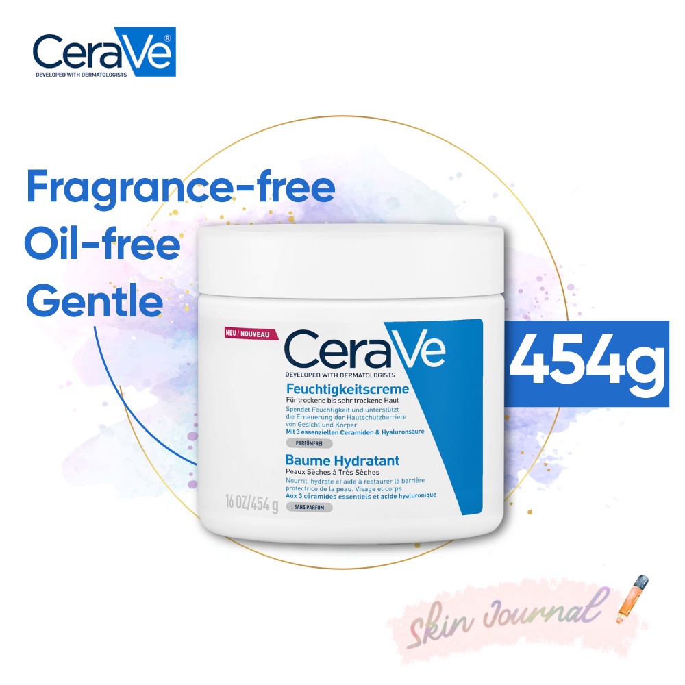 Cerave daily Baume Hydratant-454g Lotion Pelembab Tubuh 100% Original For Dry to Very Dry Skin Psori