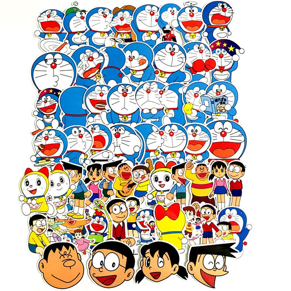 Lanfy Doraemon Stiker Kartun Graffiti Notebook Dekoratif Planner Jurnal Diary Album Sticker