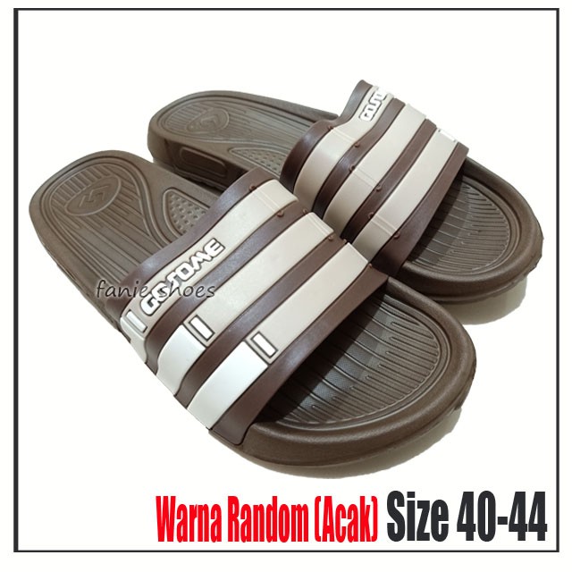 Gosome Sandal Karet Selop Laki 40-44 / Sandal Laki Ringan Waterproof / Sandal Sehari-hari