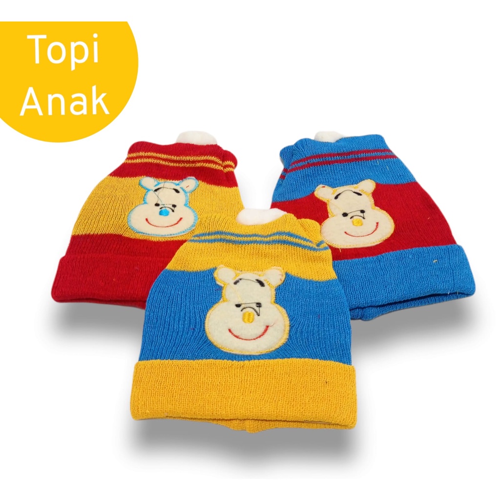 Topi Bayi Bahan Rajutan | Topi Bayi Lucu | Topi Pom Pom