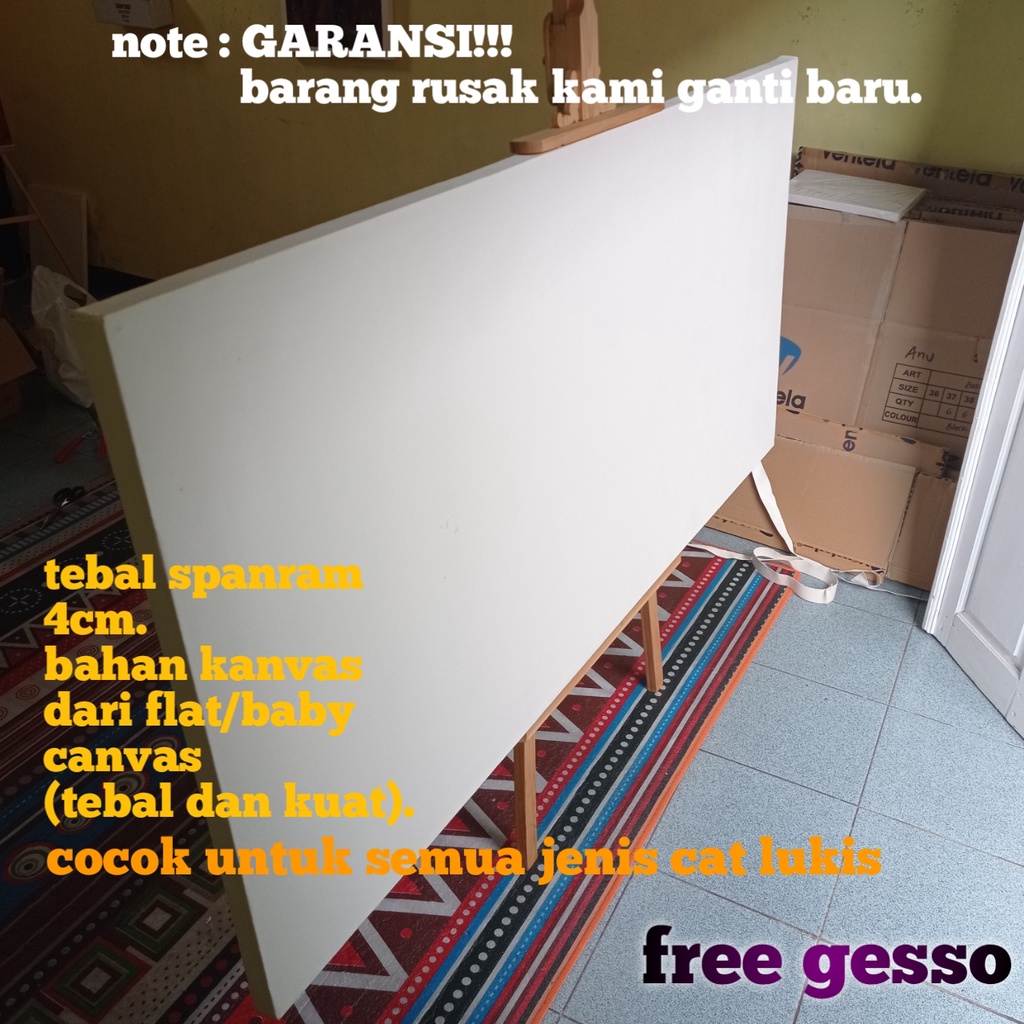 

KANVAS LUKIS 60x120CM TEBAL PREMIUM CANVAS SENI LUKISAN JUMBO BESAR