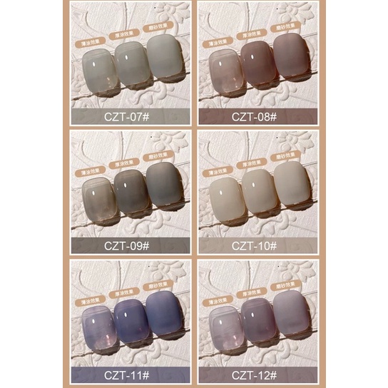 AS CZT NAIL GEL POLISH TRANSLICENT COLORS 15ML