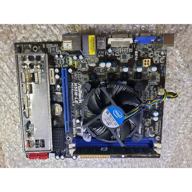 Paket Mainboard H55 core i3 530 / 540 fan ram ddr 3 2gb