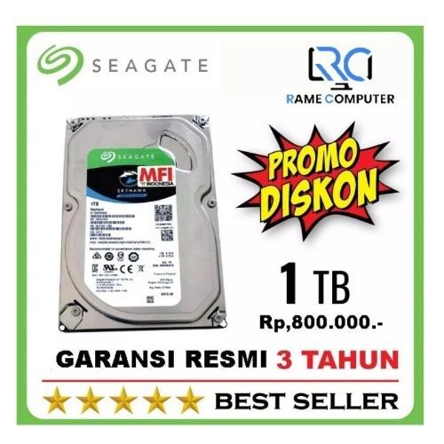 HDD MFI 1TB SEAGATE SKYHAWK - HARD DISK CCTV/ PC 1 TB GARANSI RESMI