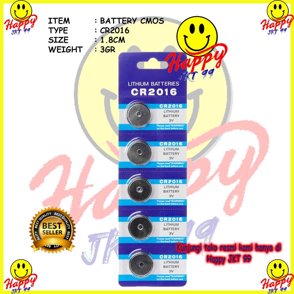 [ HAPPY JKT 99 ] BATERAI BATTERY CMOS CR2016 CR 2016 ORIGINAL