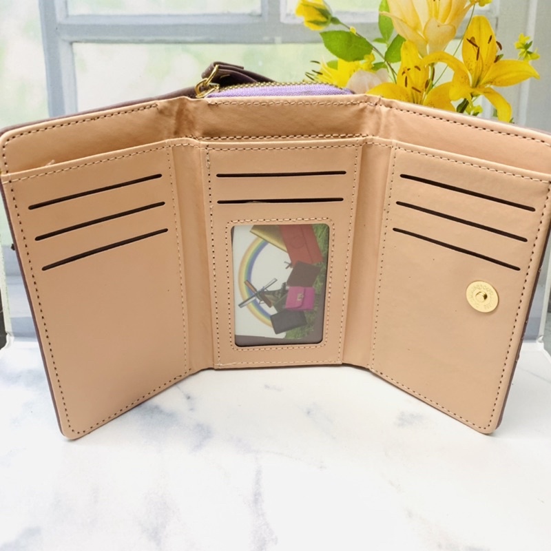 DOMPET WANITA BORDIR SEDANG IMPORT KOREAN STYLE UKURAN PANJANG SEDANG MODEL LIPAT 3 DENGAN RESLETING/ZIPPER