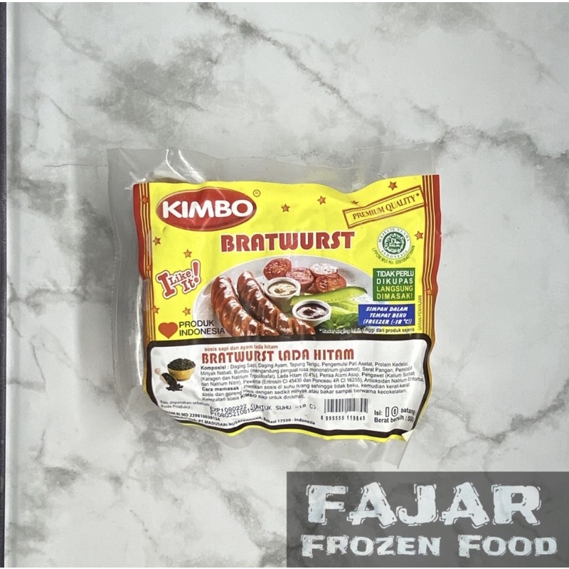 

Kimbo Bratwurst Lada Hitam 500gr