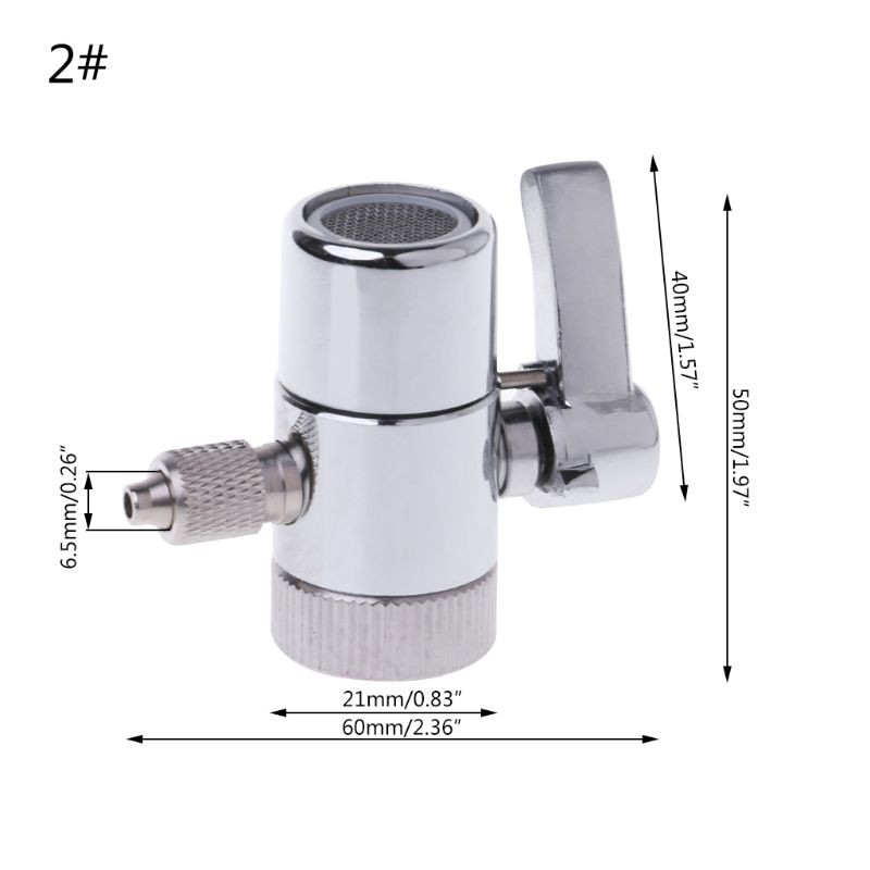 Konektor Keran Air RO Sistem 1 / 4 &quot;2.5 / 8&quot; 3 / 8 &quot;