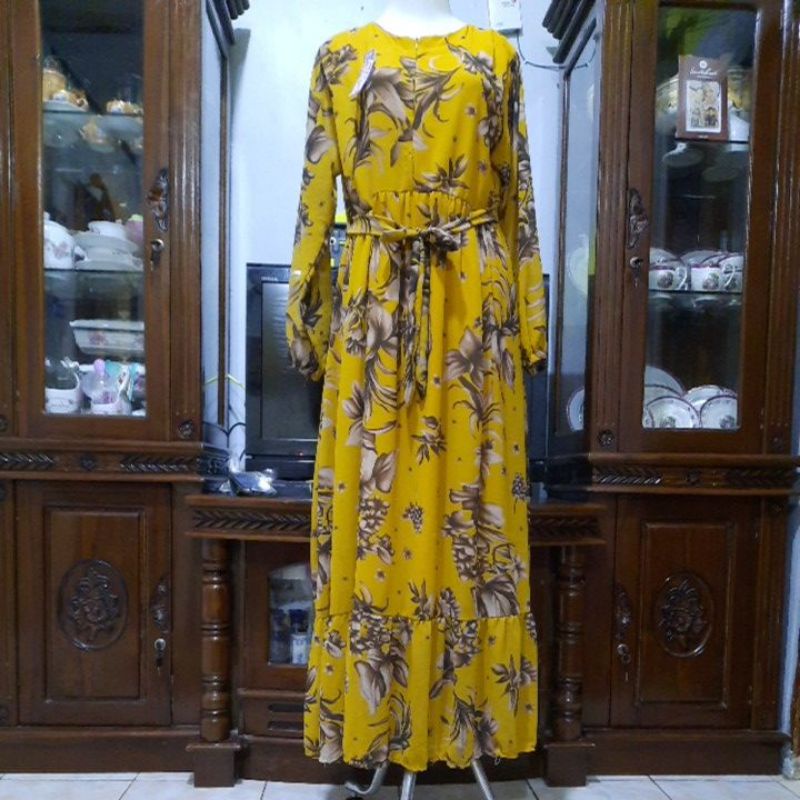 Gamis Ceruty Kuning kunyit