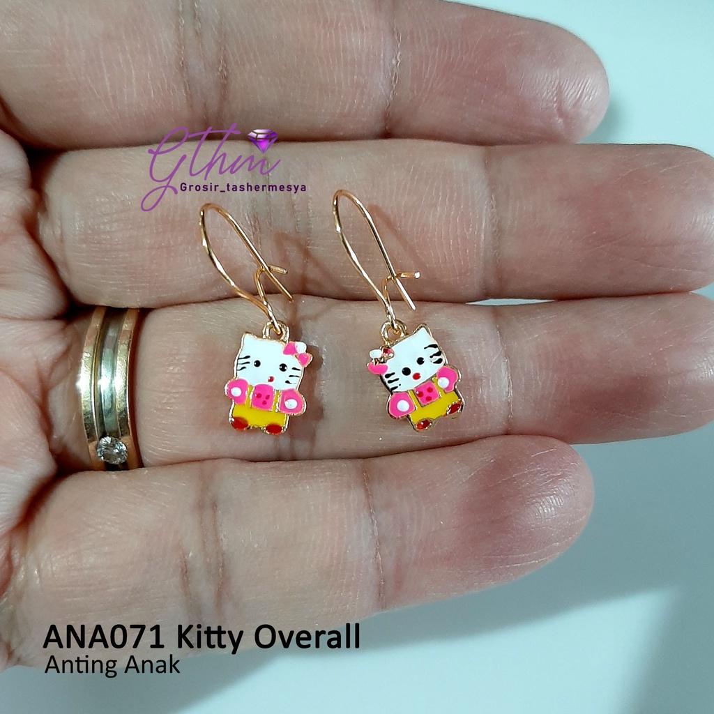 Anting Anak Kitty Overall Gold Plated Jewelry Perhiasan Fashion Import Kualitas Premium Anti Karat bisa dipakai sehari-hari ANA071