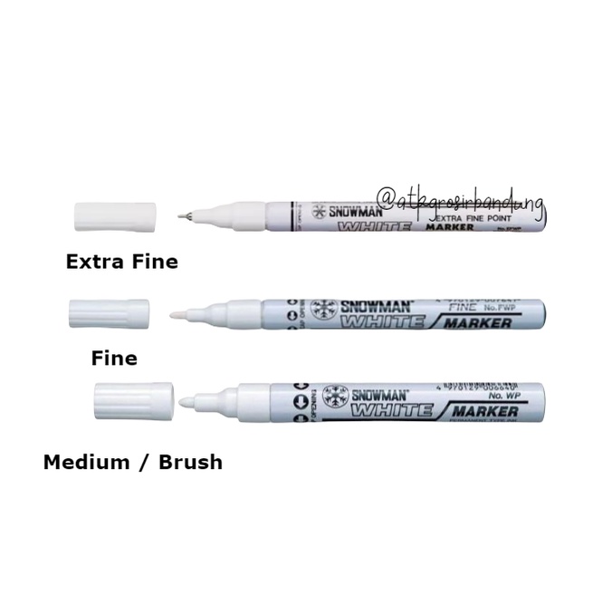 

Spidol Snowman Paint Marker Warna White ( Ekstra Fine, Fine, Medium ) -Satuan