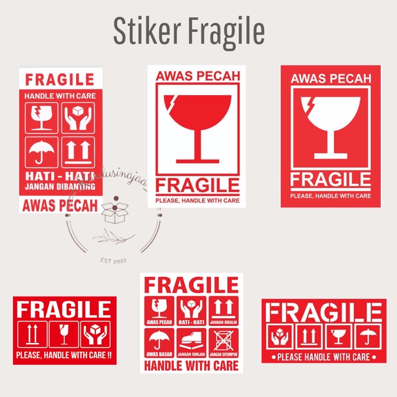 

STIKER FRAGILE SEGEL PECAH BELAH HANDLE WITH CARE
