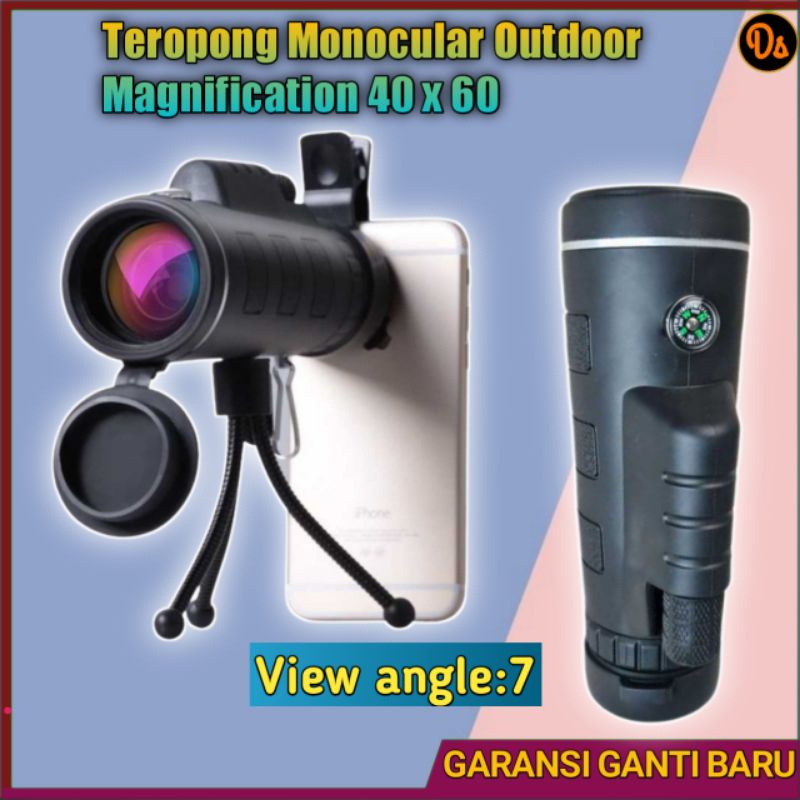 PROMO Teleskop Telescope Teropong Monocular Outdoor Magnification 40 x 60 Teleskop murah telescop bi