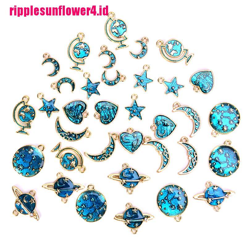 10pcs / Set Liontin Enamel Alloy Seri Universe Untuk Kerajinan Perhiasan Charms