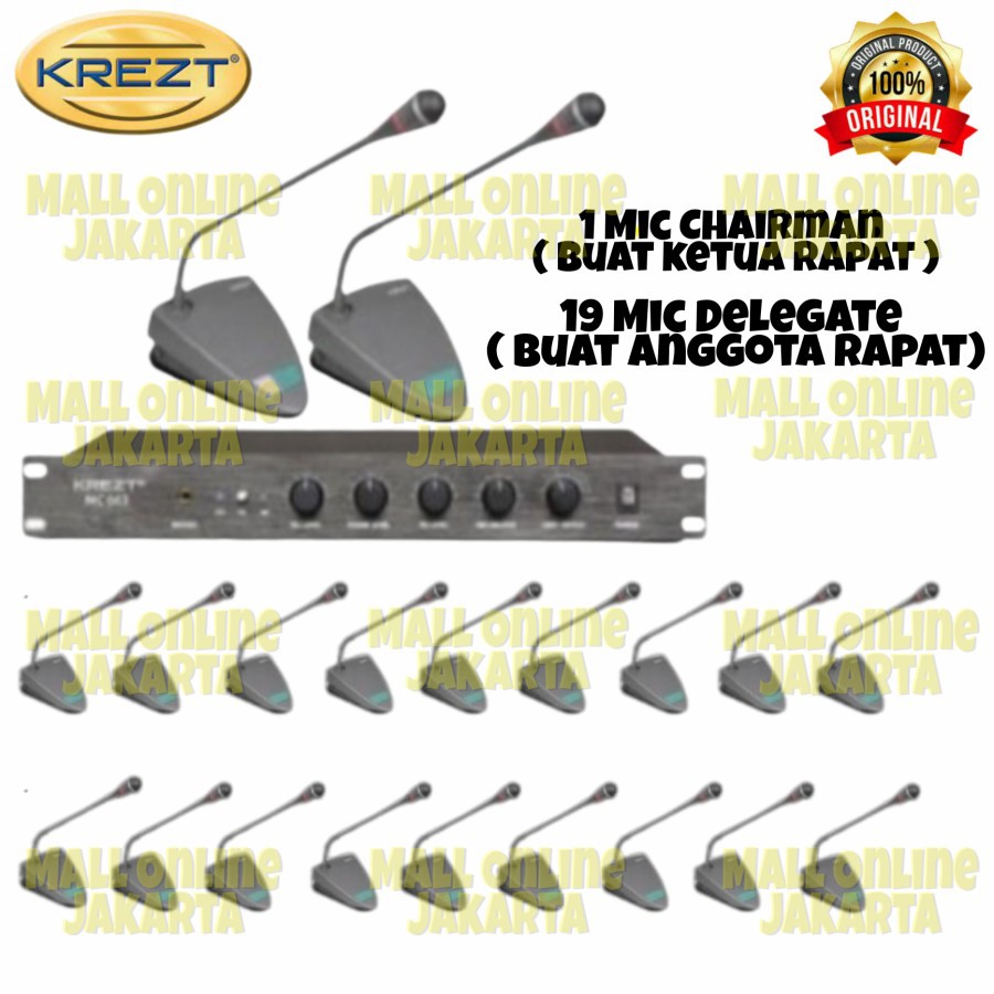 Mic Conference kabel 19 Microphone Delegate krezt mc663 Paket meeting