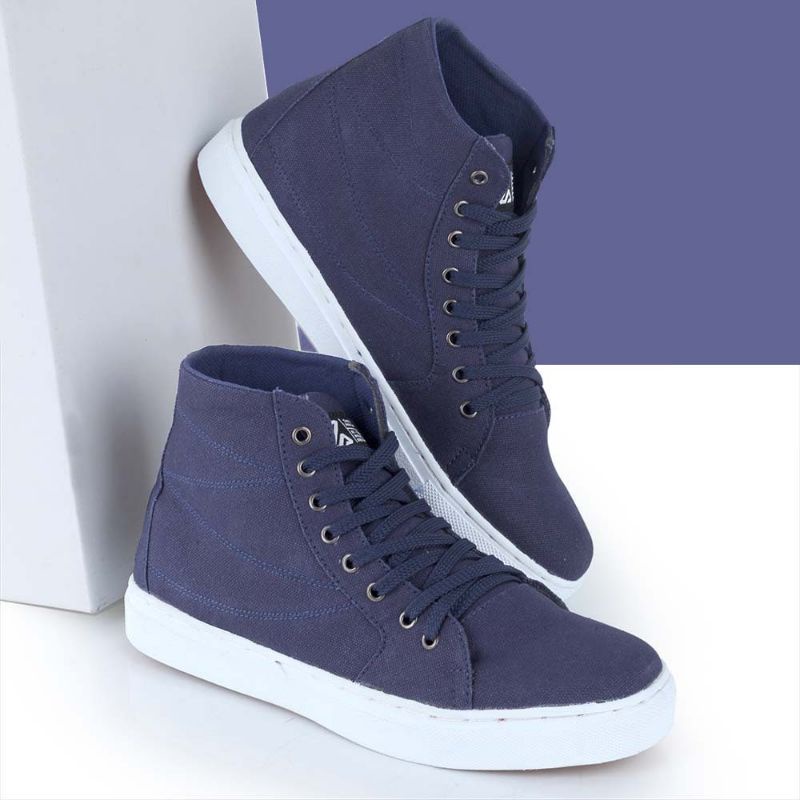 New Sepatu Pria Exclusive Sepatu Boots Navy Terbaru Original Casual Semi Bot Distro Bahan Kanvas Sol Dijahit