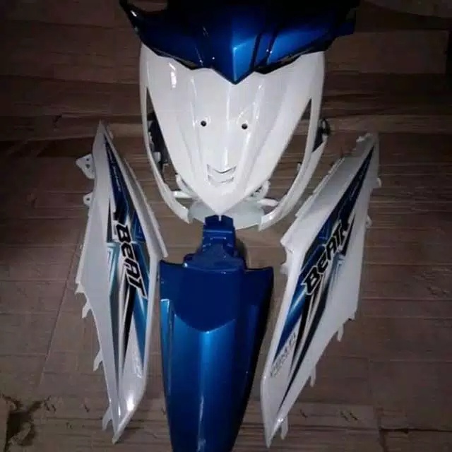 cover body Beat FI full alus 2013-2015 biru putih