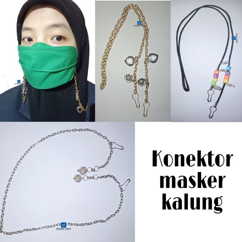 New Strap Mask Kalung masker Bisa Request Custom Nama Tali Gantungan Masker Konektor Rantai Masker