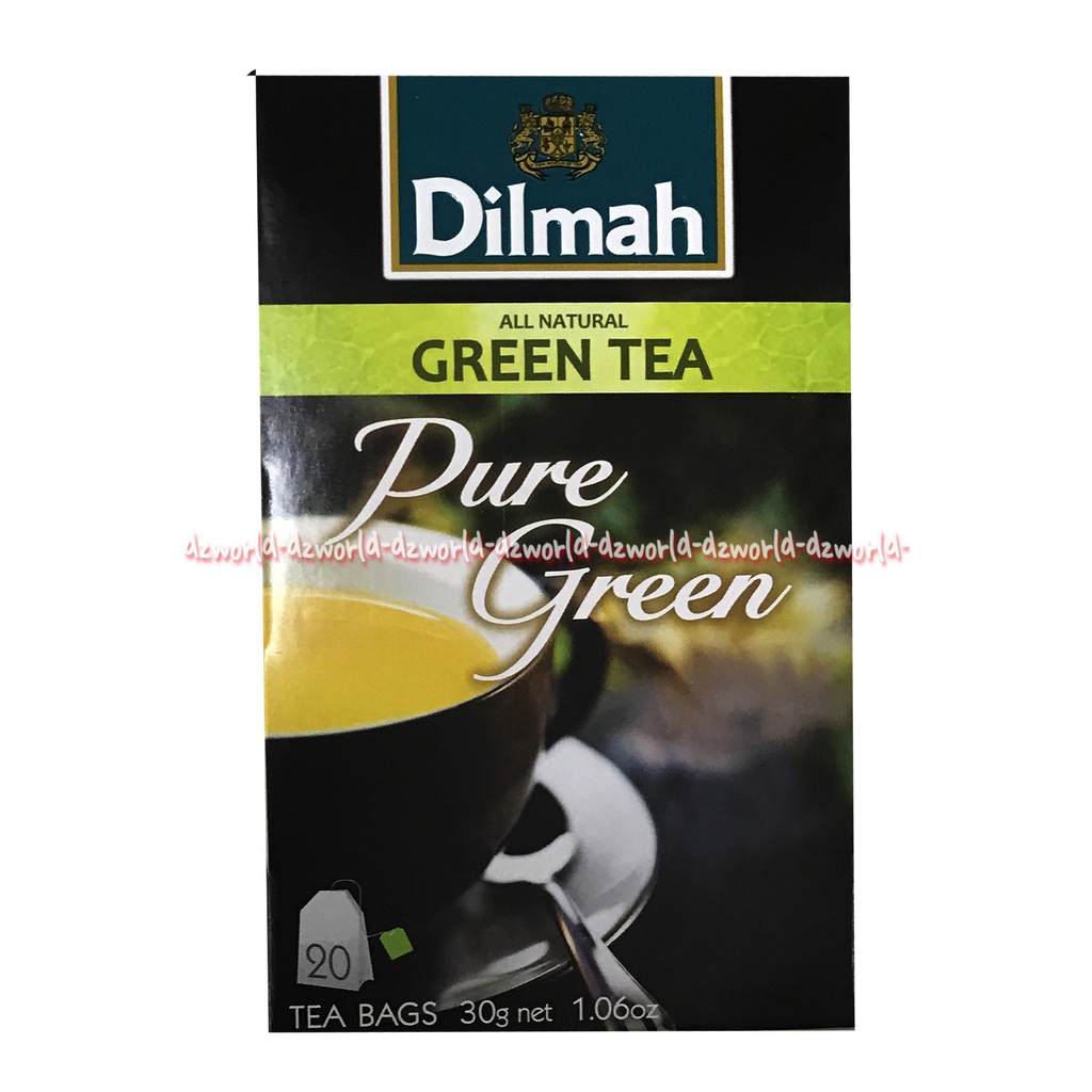 Dilmah Pure Green Tea Teh Celup 20 Tea Bags Teh Hijau Celup