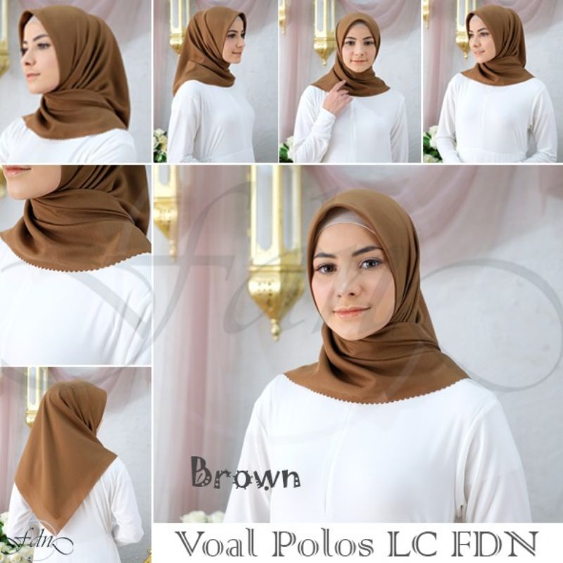 Bukittinggi Hijab voal polos lassercut denay LC