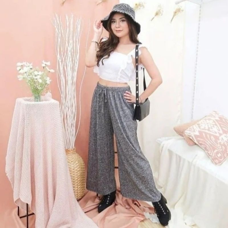 Kulot Plisket Import -  Fit S to XXL / Kulot Wanita / Celana Kulot Jumbo/Kulot Korea/Celana panjang 