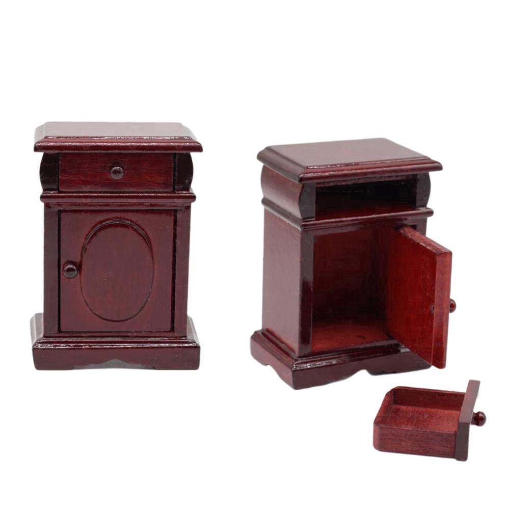 Meja Samping Tempat Tidur Mini Skala 1 12 Bahan Kayu Boneka Rumah Untuk S3p6 Shopee Indonesia