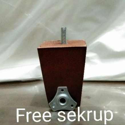 Kaki sofa/kursi viking/piramid kayu 10 cm (free sekrup)