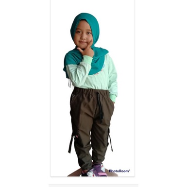 CELANA ANAK PEREMPUAN 1-12 TAHUN CELANA JOGGER CARGO ANAK CEWEK FASHION BAWAHAN ANAK