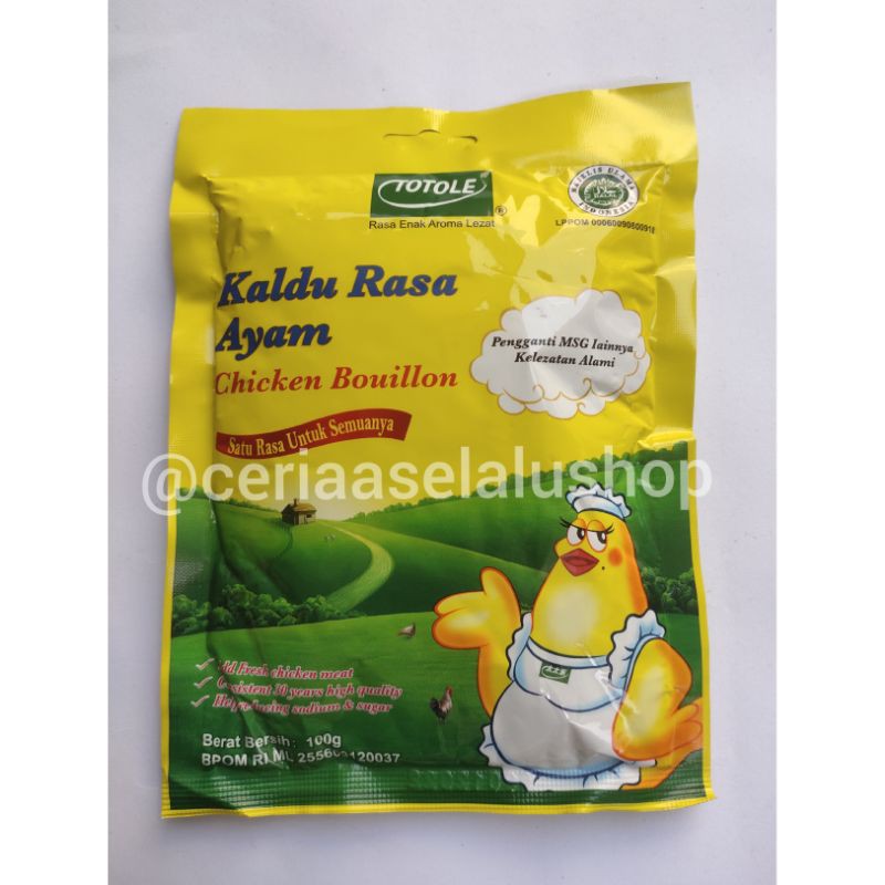 

TOTOLE KALDU AYAM 100 gr PENGGANTI VETSIN / MSG