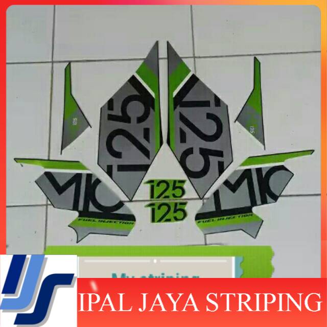 Striping Stiker mio m3 125 2017 hitam hijau