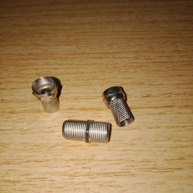 Hadir Jack I Drat Penyambung Kabel Tv Antena / Konektor I Drat Besi Rg6 + 5C Diskon