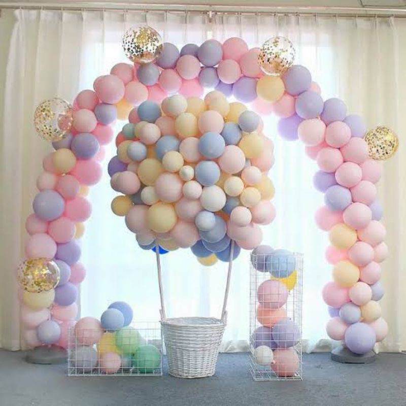 balon pastel isi 10 balon macarons balon pastel macaron isi 10 perset doff warna muda pastel