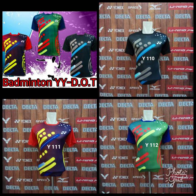 Kaos Badminton Yonex Baju Badminton Bulutangkis Yonex YY DOT Kaos Olahraga Baju Badminton Murah