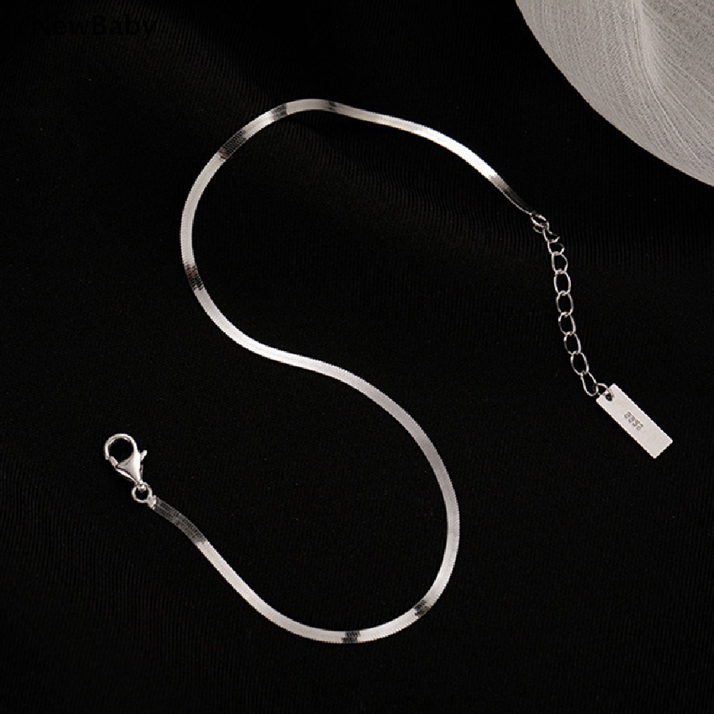 Gelang Kaki Rantai Ular Bahan Stainless Steel Warna Silver Untuk Wanita