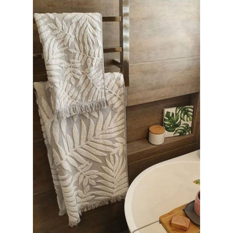 Kmart Anko Jacquard Leaf Bath Towel